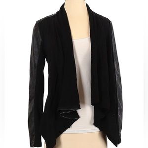 Black blazer with leather arms